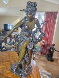 Carrier French Bronze Muse  33 Tall Very Heavy