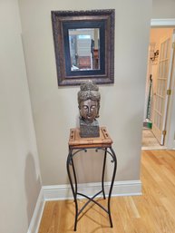 Brass Bust, Table And Mirrior