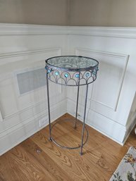 Metal And Glass Circular Table