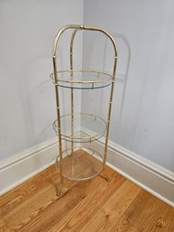 Brass And Glass Shelves