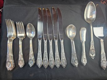 Wallace Rose Point Sterling Silver Service For Five