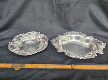 Pair Of Sterling Silver Reed And Barton Small Trays