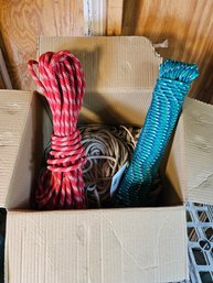 Box Lot Of Rope