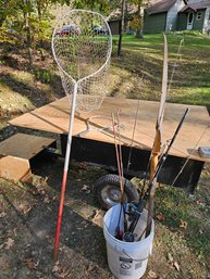 Lot Of Fishing Rods And Netting