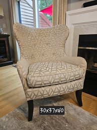 Handsome Wingback Chair With A Modern Flair