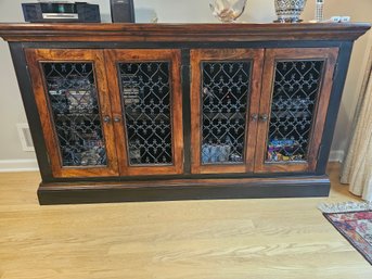 Gorgeous Wood And Iron Storage / Entertainment Cabinet