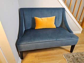 Blue Velvet Loveseat