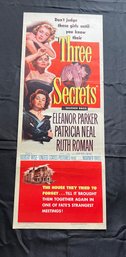 Three Secrets Vintage Movie Poster