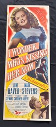I Wonder Who's Kissing Her Now Vintage Movie Poster