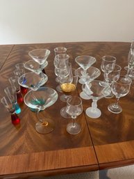 Lot Of Martini And Other Glasses