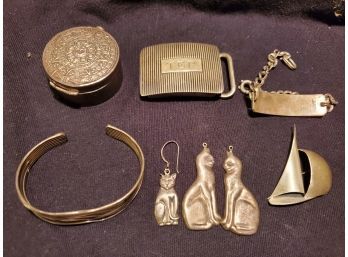 Mixed Lot Of Silver Combined Weight Of 108.69 Grams