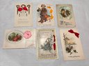 Postcards Embellished With Silk / Fabric (qty 30)