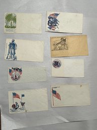 STAMPS: Unused Civil War Patriotic Envelopes (QTY 8)