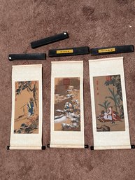 Japanese Art Scrolls (qty 3)