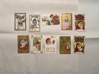 Santa Claus Holiday Christmas Postcards (Qty 10)