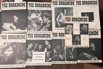 The Broadside 1965-66 Folk Music Magazines Boston (qty 9)