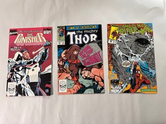 Thor  Punisher Spiderman  Marvel Comic Books (qty 2)