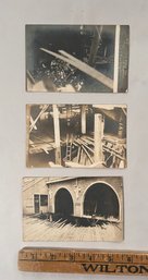 Long Beach California Pier Auditorium Disaster RPPC Real Photo Postcards (qty 3)