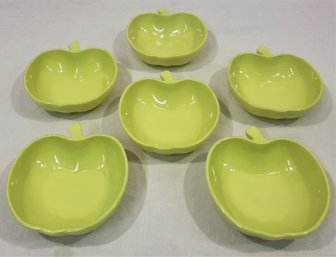 Vintage Hazel Atlas Platonite Chartreuse Yellow Apple Dishes/Bowls Set Group- ~6 Pieces