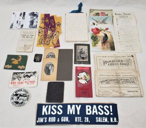 Assorted Misc. Antique & Vintage Ephemera Paper Group- ~30 Pieces