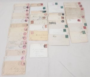 Assorted Philatelic Antique 19th Century Envelope Covers Group- ~30 Pieces