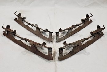 Antique Barney & Berry's Steel Clamp-On Ice Skates Group- ~2 Pairs