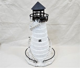 Decorative Steve Tortorelli Cast Iron Lighthouse Garden Fountain Signed