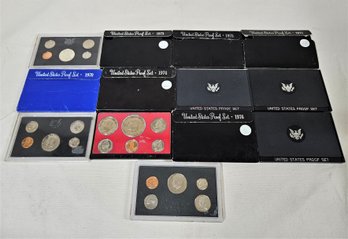 Assorted 1969-1983 United States Proof Coin Sets Group- ~13 Pieces