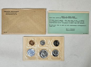 1958 United States Silver Proof Set With Envelope