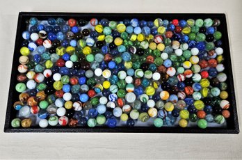 Assorted Misc. Vintage Machine-Made Peewee Marbles Tray Group (Some UV Reactive)