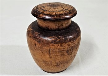 Treenware Turned Wood Urn-Style Ginger Jar/Tea Caddy