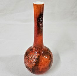 Vintage Mid-Century Royal Haeger Art Pottery Red/Orange Etruscan Bud Vase R1919