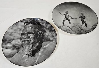 Vintage Royal Doulton Australian Aborigine Collector's Plates Group- ~2 Pieces