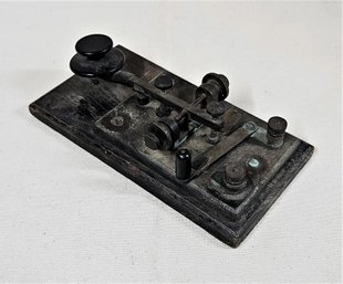 Antique Mounted Telegraph/Morse Code Key