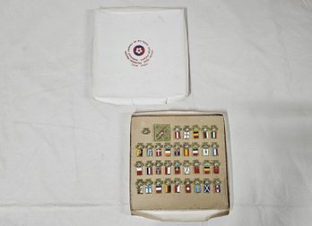 1984 Boxed UEFA Football/Soccer Countries Enamel Pin Set