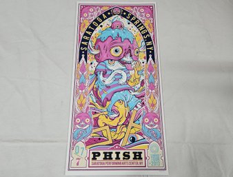 2013 Official Phish 07/07/13 N3 Saratoga Springs, NY Concert Poster Print Drew Millard