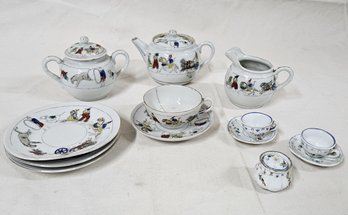 Assorted Made In Japan Child's Miniature Toy Porcelain Tea Set Articles Group- ~16 Pieces