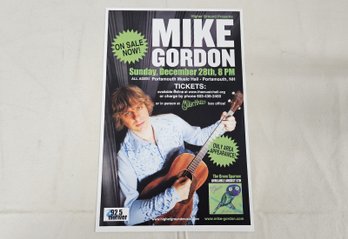 2009 Official Mike Gordon 12/28/09 Portsmouth, NH Promoter Advertising Poster