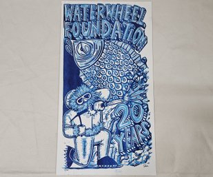 2017 Official Limited Edition Phish Waterwheel Foundation 20 Years Anniversary Poster Print Jim Pollock