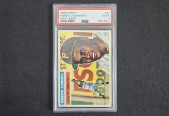 1956 Topps #33 Roberto Clemente Gray Back Baseball Sports Card Graded PSA 4 VG-EX