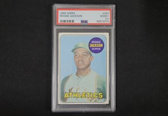 1969 Topps #260 Reggie Jackson RC Baseball Sports Card Graded PSA 2.5 Good