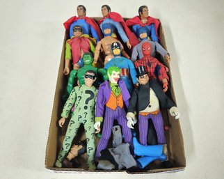 Assorted Mego Comic Action Figures Group