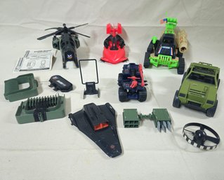 Assorted 1980/1990's Hasbro GI Joe ARAH Vehicles & Other Parts Group