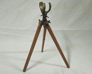 19th Century Brass & Wood Tripod