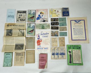 Assorted Vintage Ephemera Paper Group