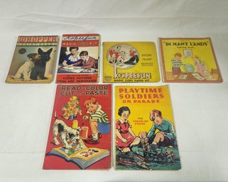 Assorted Vintage 1930's Children's Activity Books/Kits Group