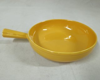 Fiesta Ware Yellow French Casserole Ceramic Pottery