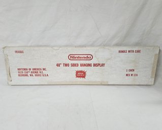 Official Sealed Nintendo NES M 17A 48' Two-Sided Hanging Store Display Sign