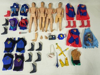 Assorted 1960's Ideal Captain Action Action Figures, Outfits, & Accessories Group