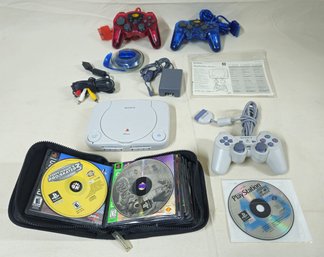 Sony Playstation PS One Console Set With 18 Games & Extra Controllers